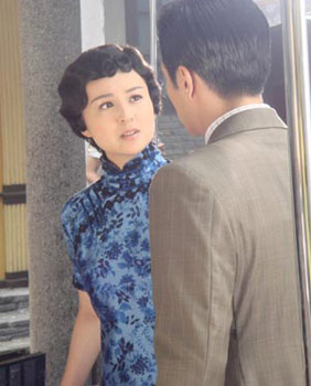 夏津印花蓝布-传统布衣家-蓝布朴素印花旗袍.jpg