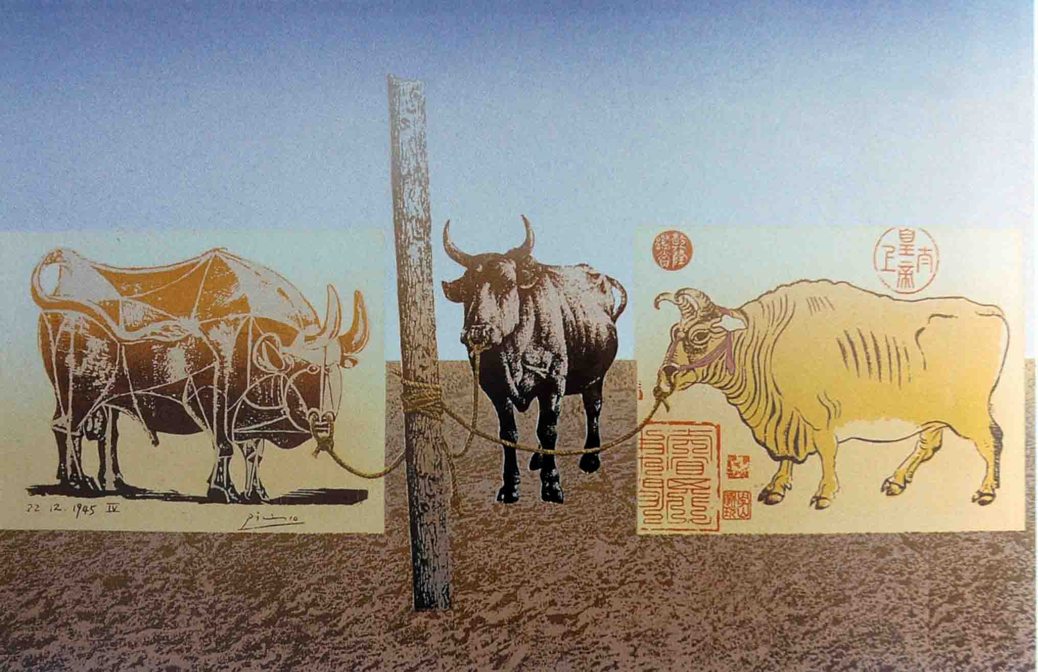 张鸣  幻人3_东方与西方_传统与现代_艺术与生活  丝网  50x76cm  1994  第八届全国美展.jpg