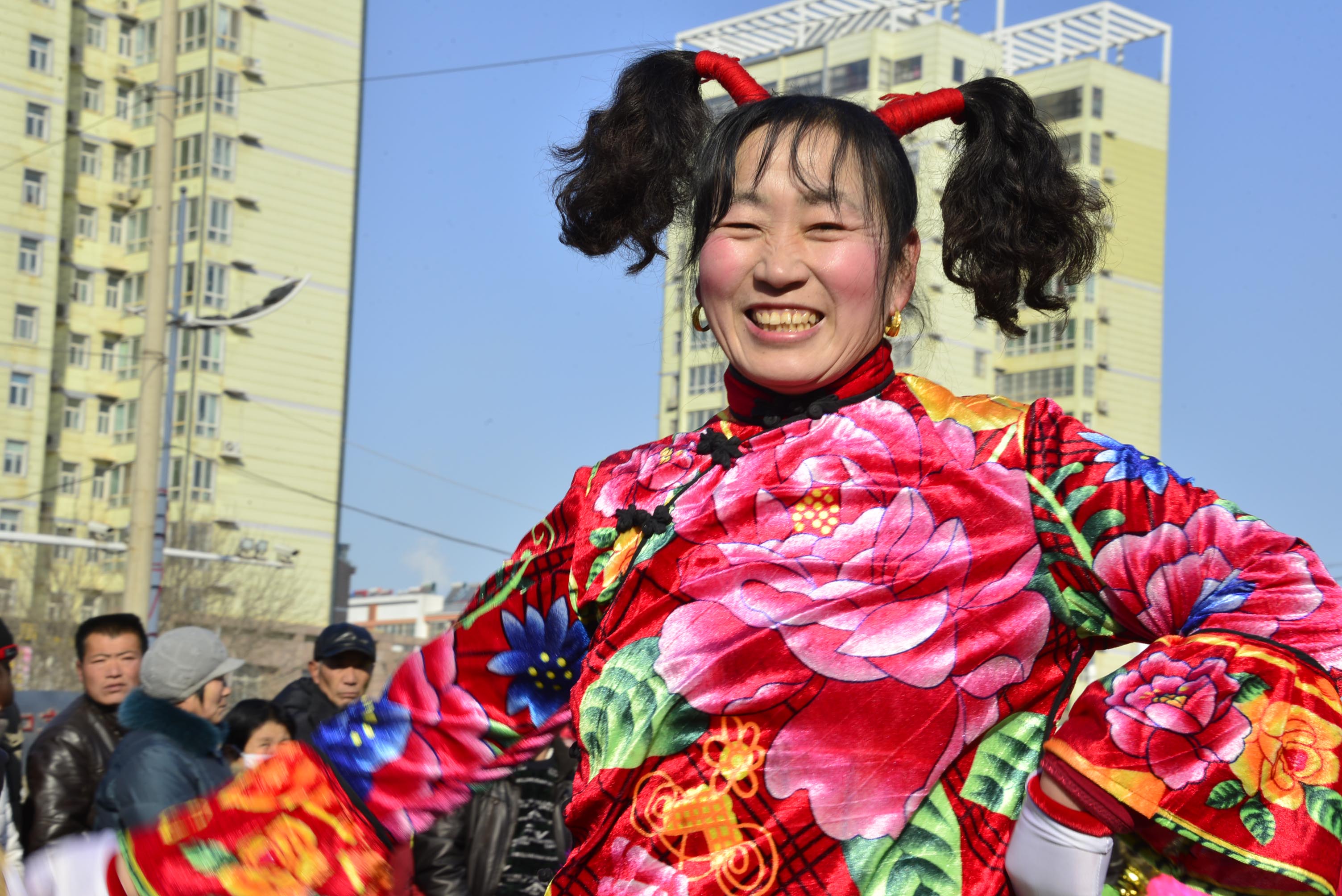 2014年2月10日，山东省茌平县春节群众文化活动剪影。