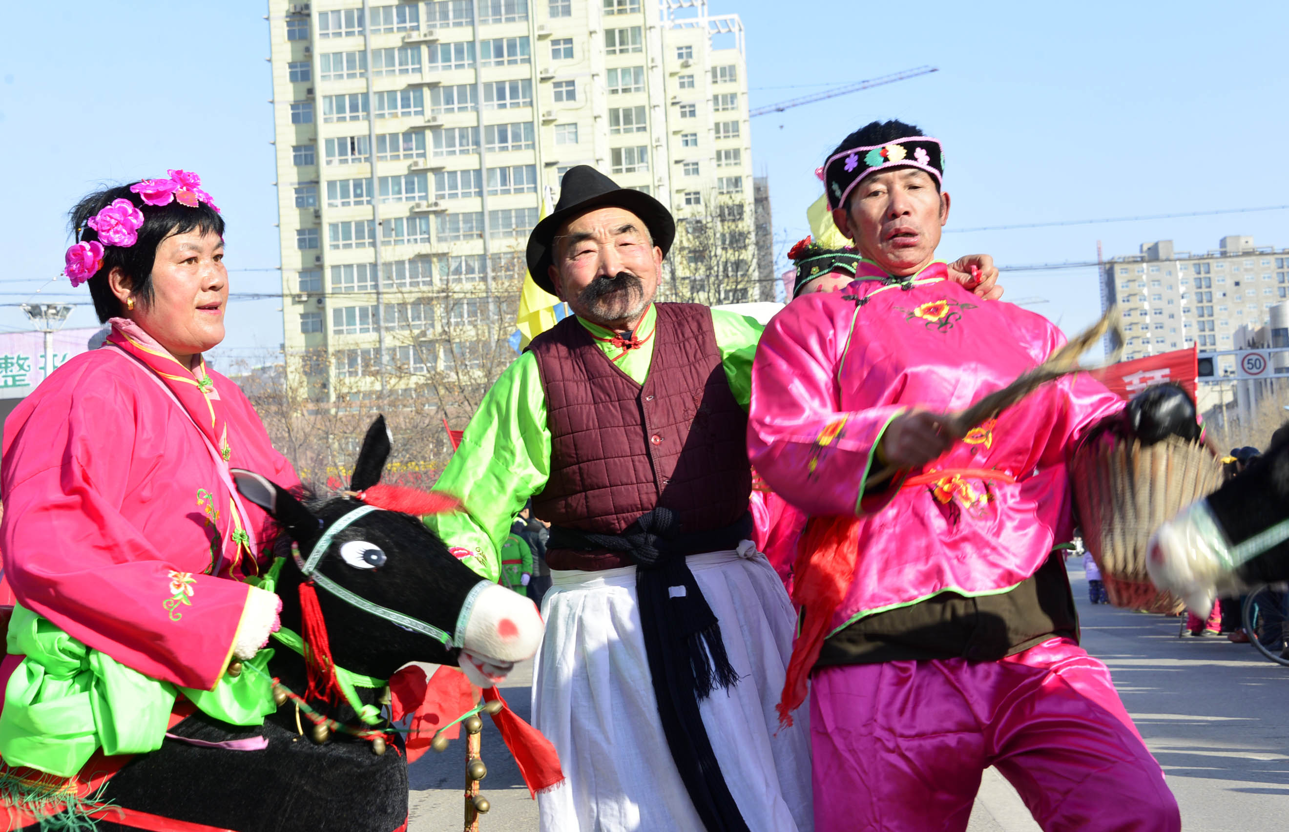 2014年2月10日，山东省茌平县春节群众文化活动剪影。