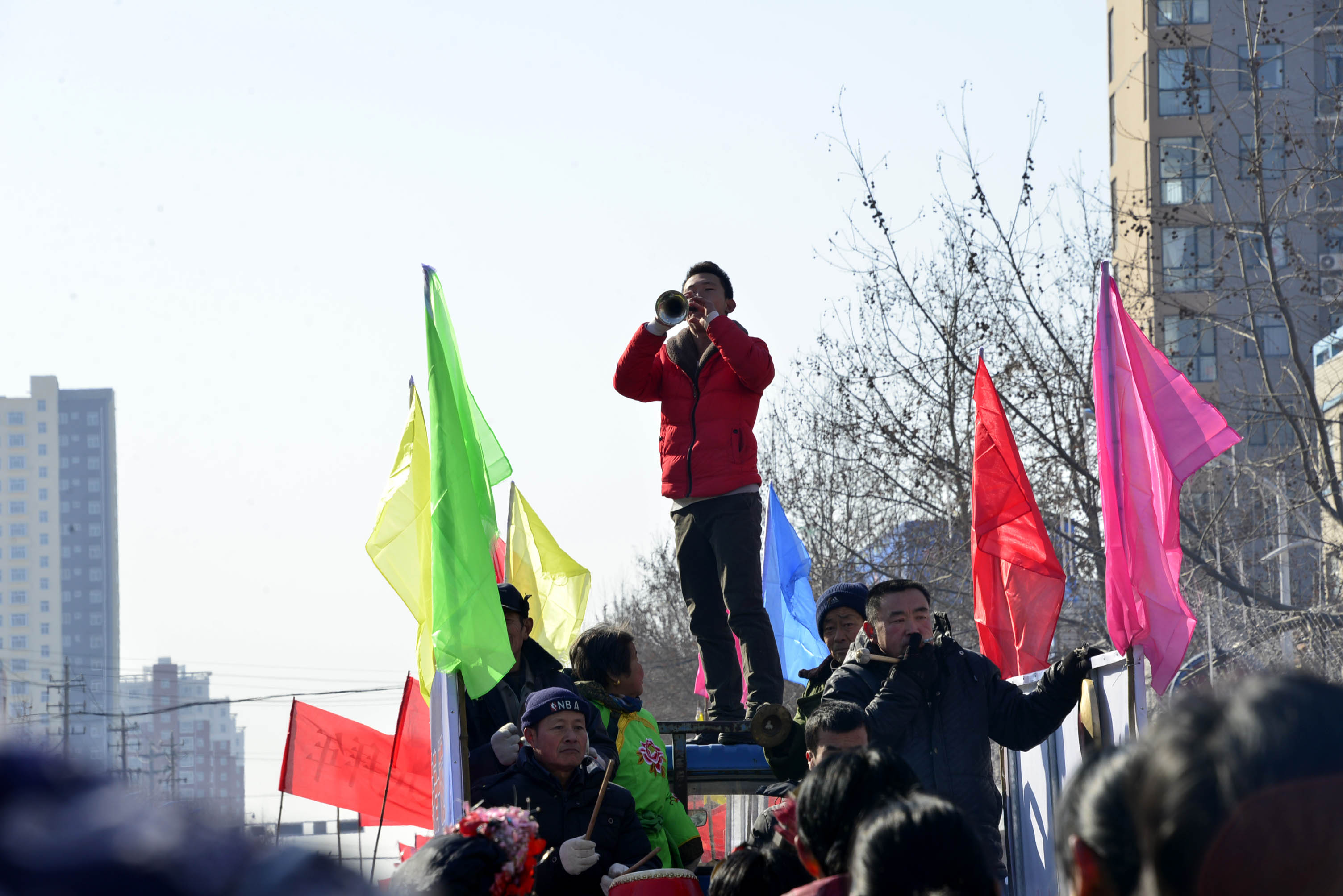 2014年2月10日，山东省茌平县春节群众文化活动剪影。