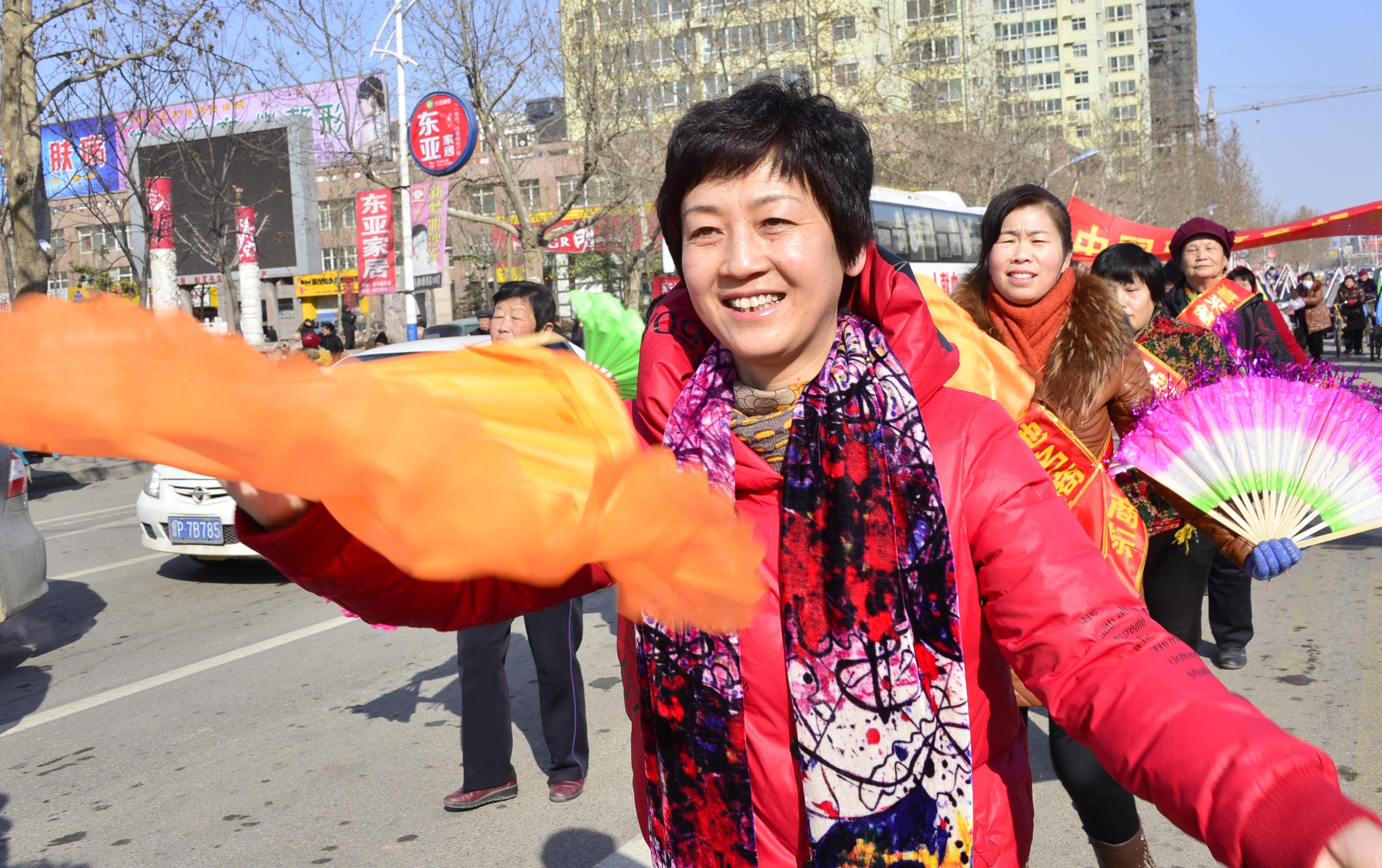 2014年2月10日，山东省茌平县春节群众文化活动剪影。