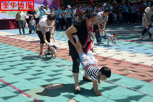 2014年5月26日，山东省茌平县实验幼儿园第三届幼儿运动会现场。