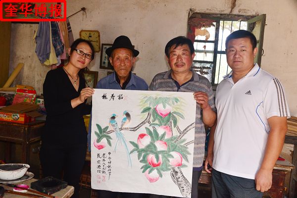 2014年9月22日， 今年89岁的山东省茌平县杜郎口镇张海子村老画家张宗源的绘画作品