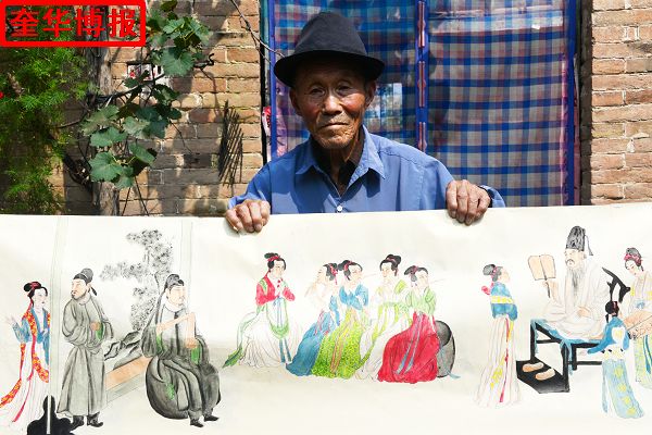 2014年9月22日， 今年89岁的山东省茌平县杜郎口镇张海子村老画家张宗源的绘画作品