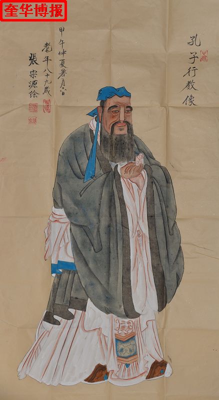 2014年9月22日， 今年89岁的山东省茌平县杜郎口镇张海子村老画家张宗源的绘画作品