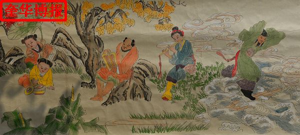 2014年9月22日， 今年89岁的山东省茌平县杜郎口镇张海子村老画家张宗源的绘画作品