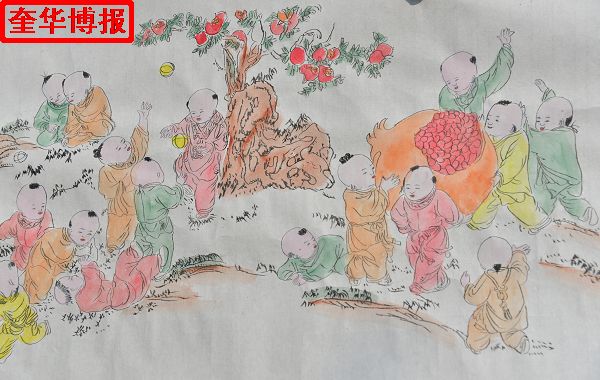 2014年9月22日， 今年89岁的山东省茌平县杜郎口镇张海子村老画家张宗源的绘画作品