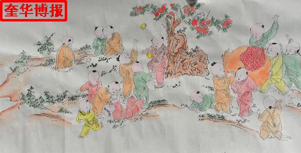 2014年9月22日， 今年89岁的山东省茌平县杜郎口镇张海子村老画家张宗源的绘画作品