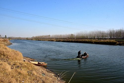 2017年11月15日，山东省聊城江北水城旅游度假区朱老庄镇王堤口村景色别样美。