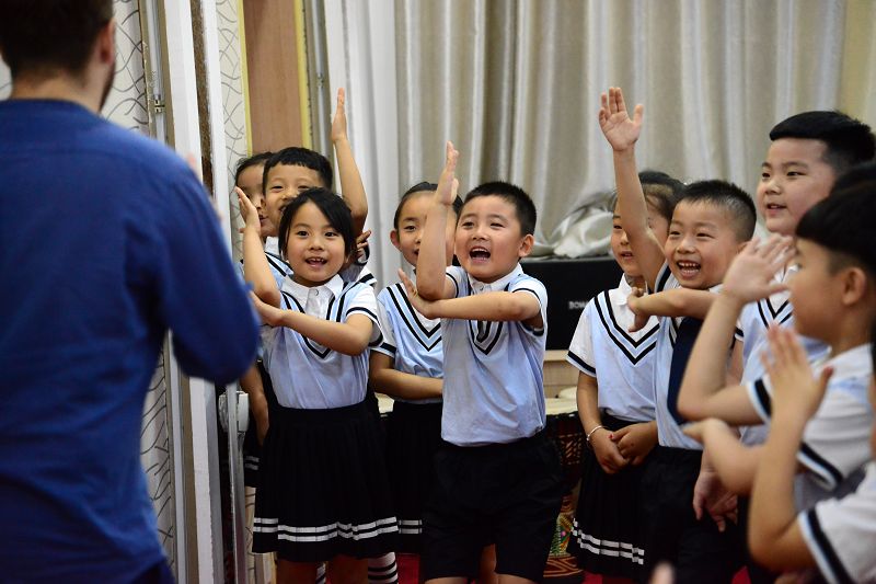 2019年6月10日，山东省茌平县翰林幼儿园“国际文化交流日”活动现场。