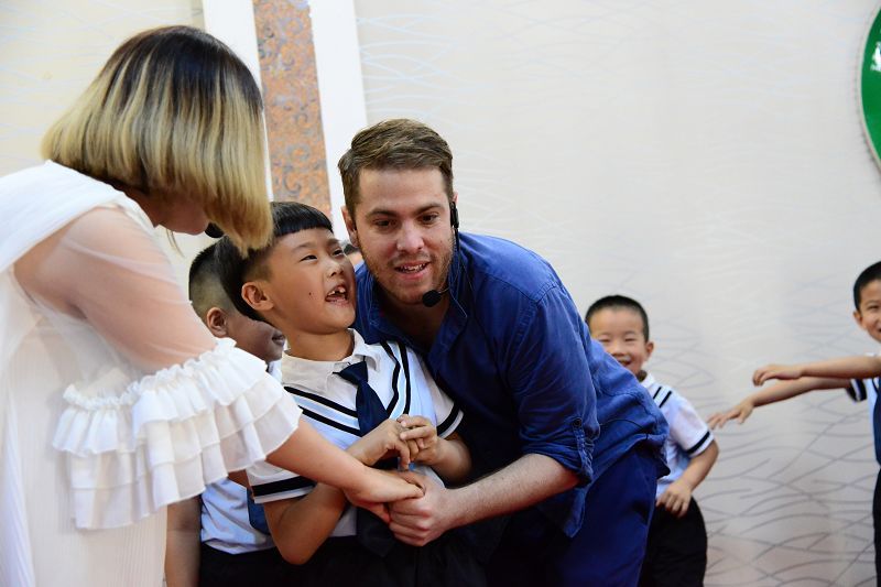 2019年6月10日，山东省茌平县翰林幼儿园“国际文化交流日”活动现场。
