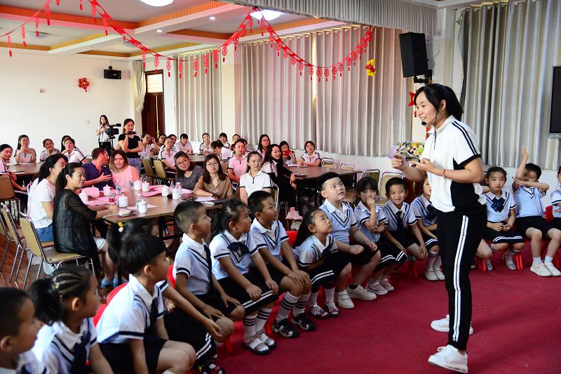 2019年6月10日，山东省茌平县翰林幼儿园“国际文化交流日”活动现场。