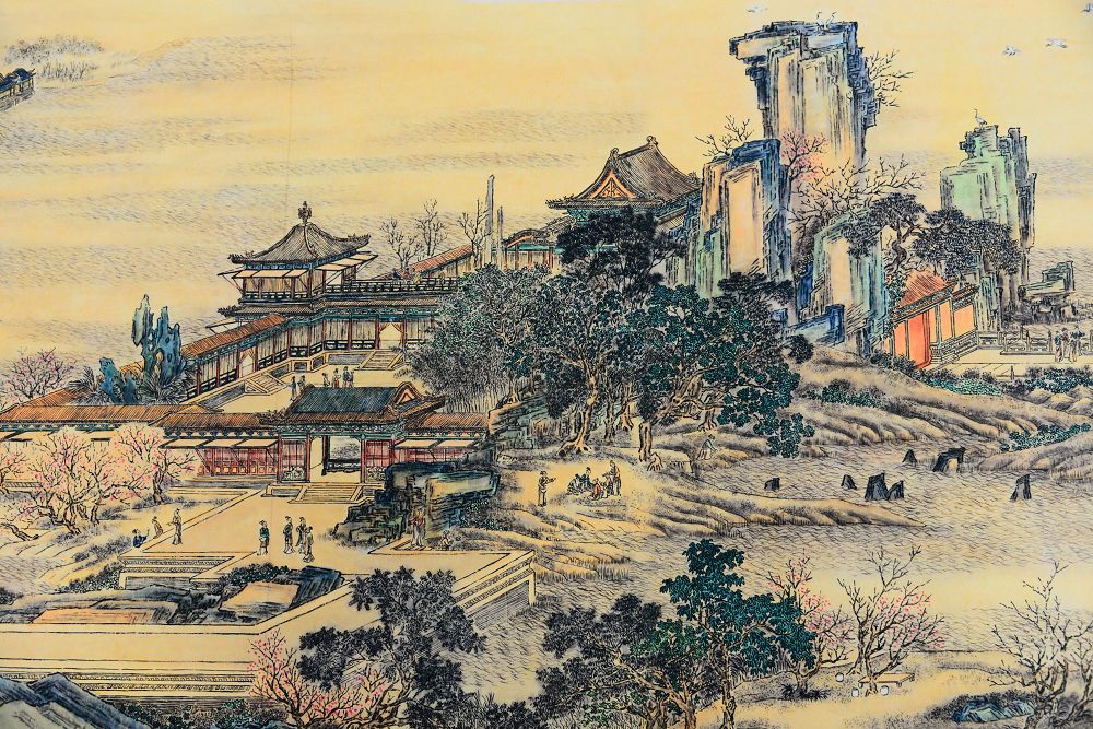2019年10月24日，画家巫世林临摹创作的清明上河图局部。 (17).JPG